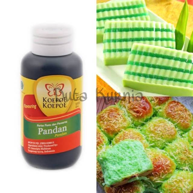 

Pasta Rasa Pandan / Perisa Pewarna Essence Aroma Pandan Hijau Koepoe Kupu 60 ml