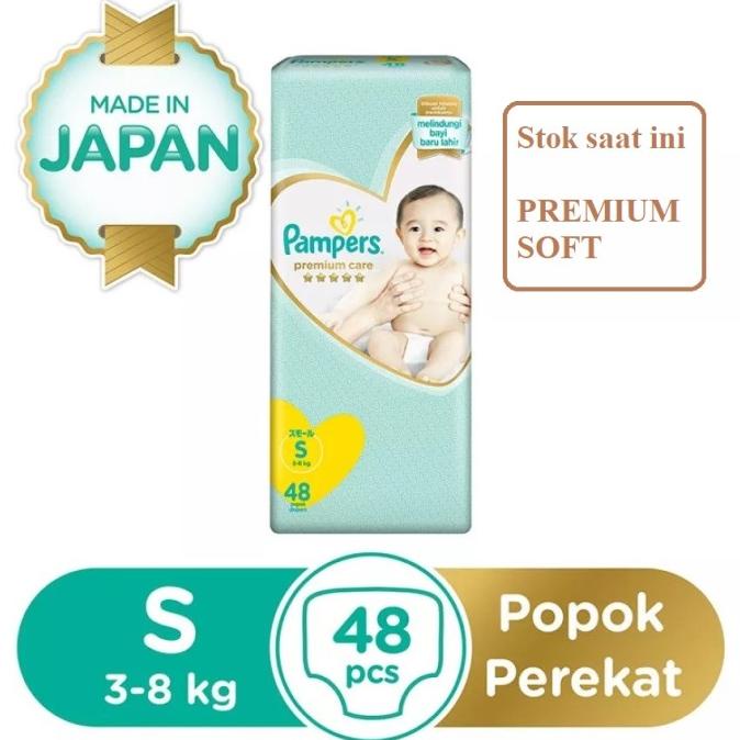 Pampers Popok Perekat S-48 Premium Soft S48 S 48 Tipe Tape