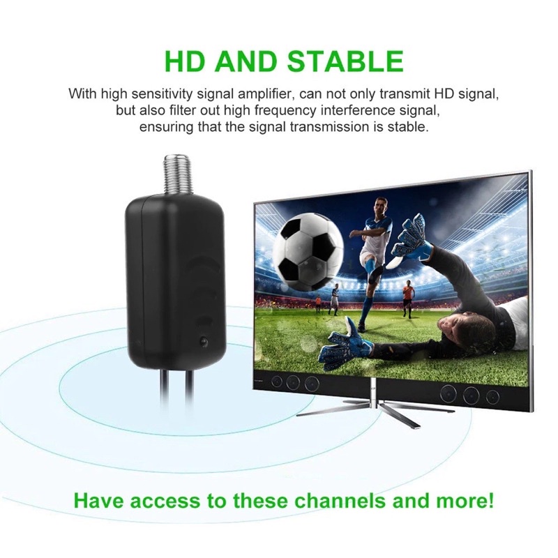 Taffware Penguat Sinyal Antena TV Amplifier Signal Booster HD DVB-T2 for Digital Tv Antenna - TFL-D15