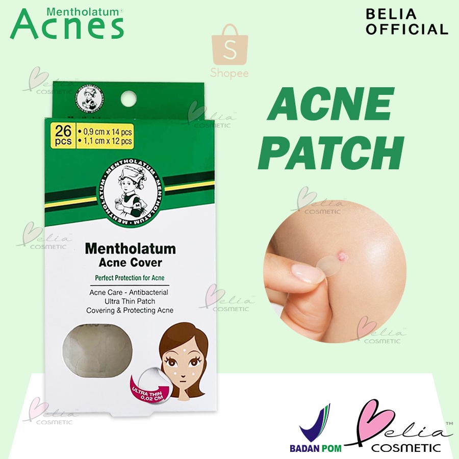 ❤ BELIA ❤ ACNES Mentholatum Acne Cover 26 pcs 0.9 cm | 1.1 cm | Acne Patch | Obat Jerawat | BPOM