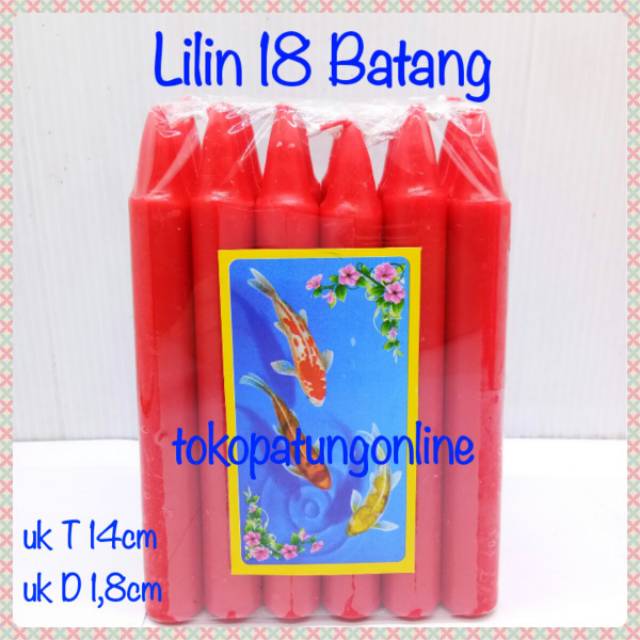 Lilin Merah 18 Batang