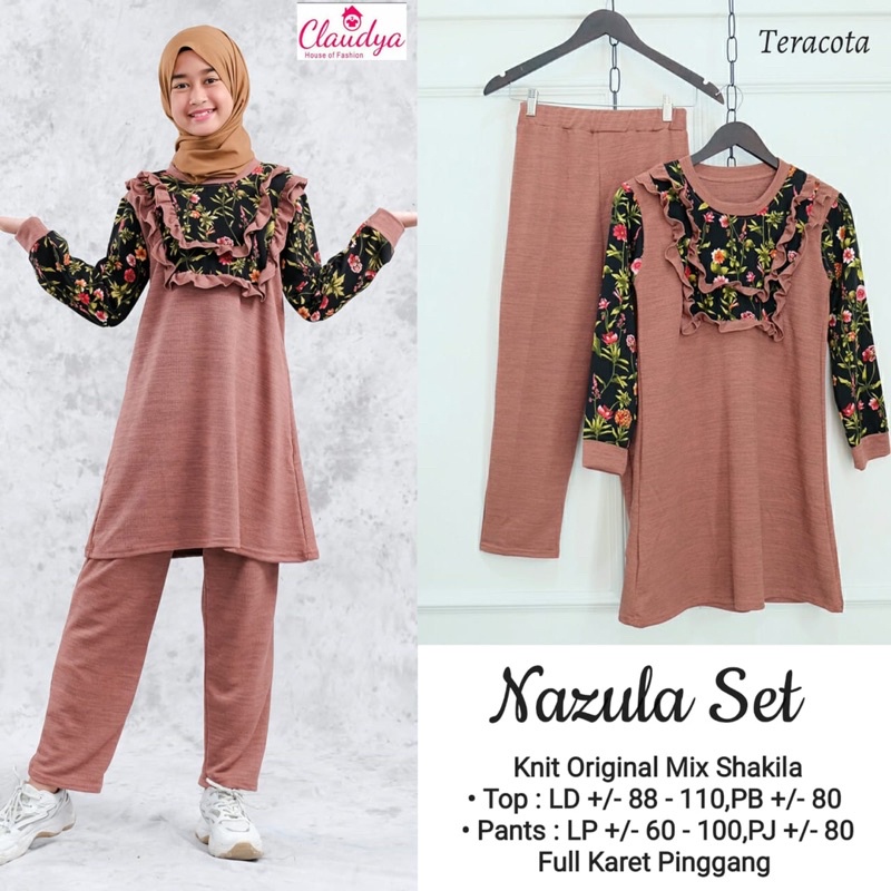 TERBARU TERMURAH NAZULA SET KIDS / BAJU SETELAN ANAK REMAJA ORIGINAL BY CLAUDYA BERLABEL