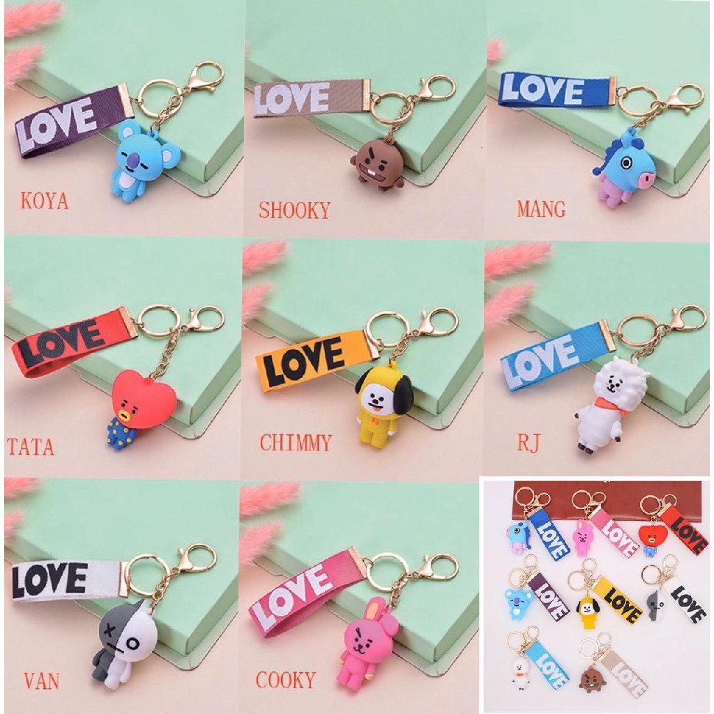 INFY - Keychain LOVE Gantungan Kunci Korea Boneka Kpop Lucu Aksesoris Tas Import A032