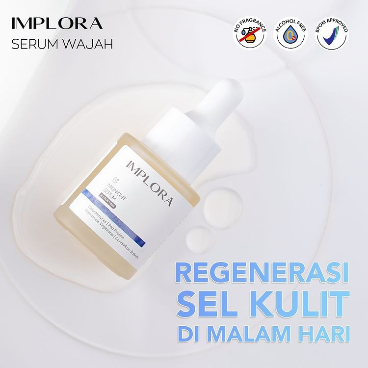 IMPLORA FACE SERUM LUMINOUS BRIGHT SERUM ACNE PEELING MIDNIGHT SERUM WAJAH IMPLORA