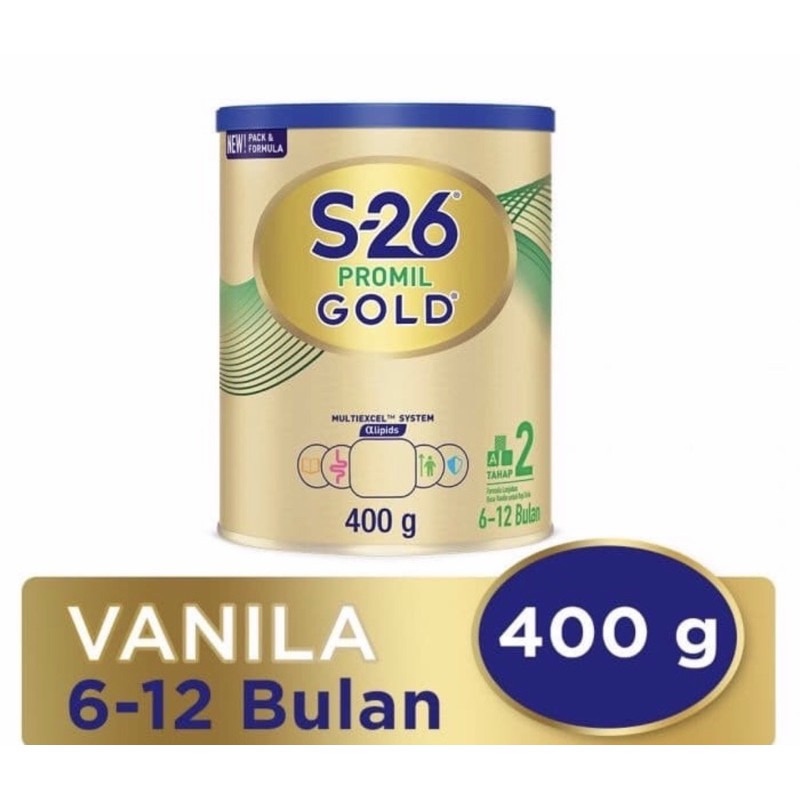 S26 promil gold tahap 2 400 gram ( susu nutrisi lengkap bayi 6-12 bulan )