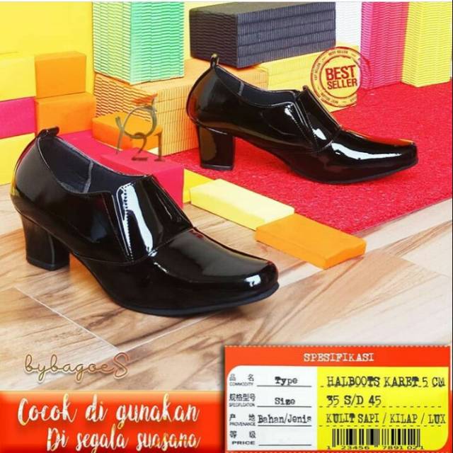 SEPATU WANITA SEPATU PDH SEPATU POLWAN HALFBOOTH MERK P21