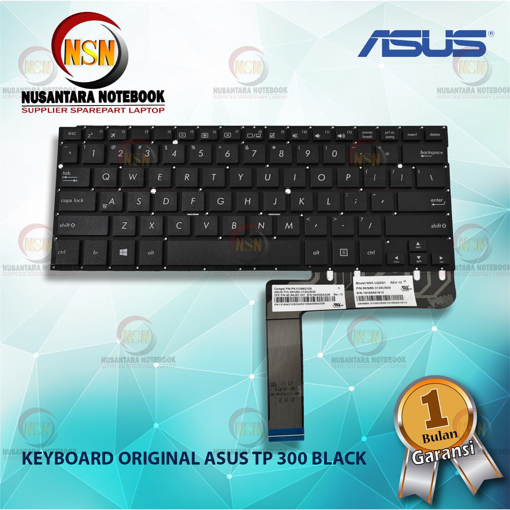 Keyboard Original Asus TP300 TP300L TP300LA TP300LD TP300LJ - Black