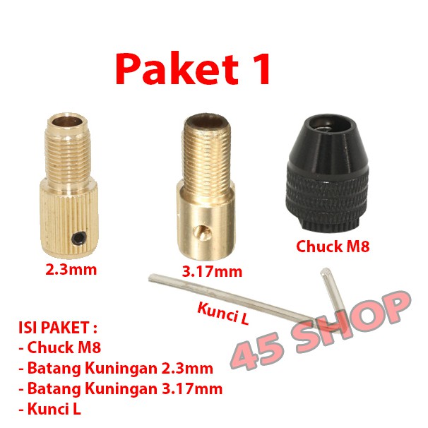 Kepala Bor Mini 0.3-3.5mm Keyless Universal Chuck Untuk 2mm 2.3 mm 3.17mm 5.0mm Elektrik Dinamo DC 7752