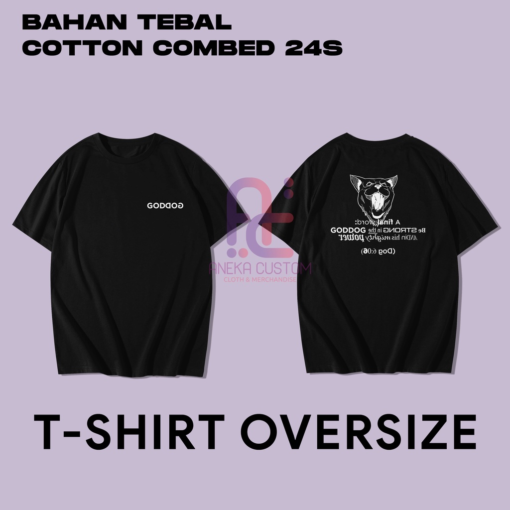 Kaos Oversize God-dog Versi 2 Baju Tshirt Manhwa Outfit Oversize