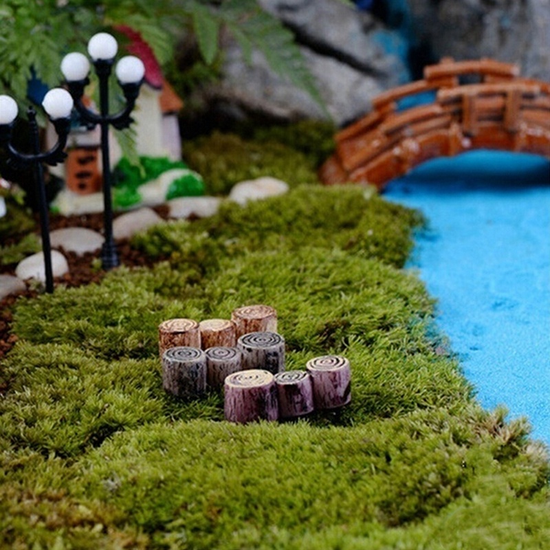 Miniatur Jembatan Pohon Bahan Resin Untuk Taman