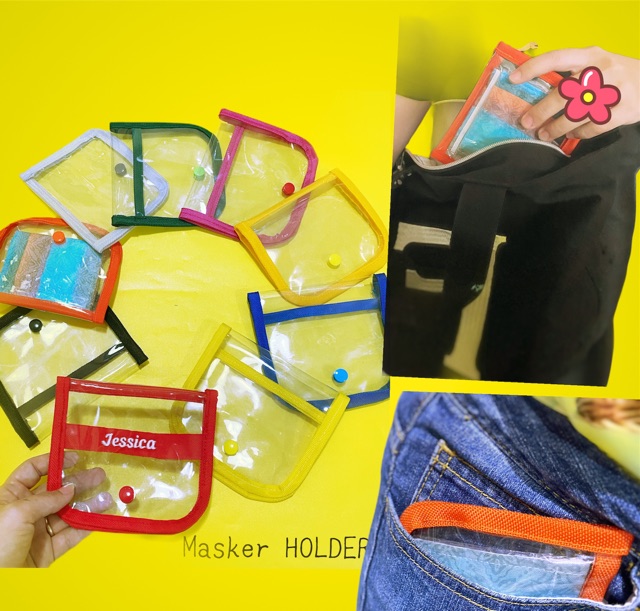 Fawn’G Handmade - Mask holder / dompet masker / dompet mika / masker pouch BUTTON