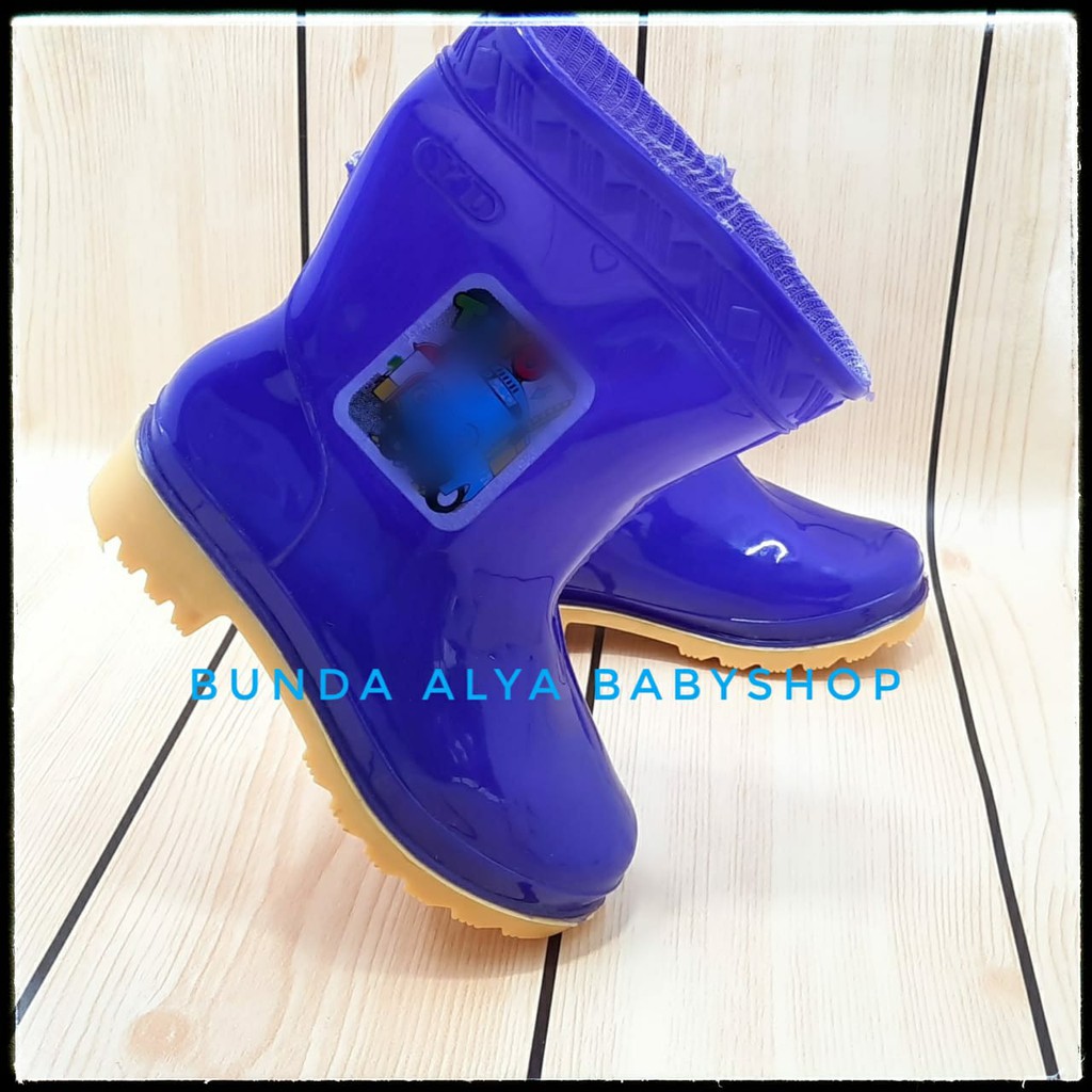 Sepatu Boots Air Anak Laki Laki 1 - 4 Tahun Bus Lengkap SIze Sepatu Boots Hujan Anak Cowok Tahan Air Ungu  Size 26 - 35