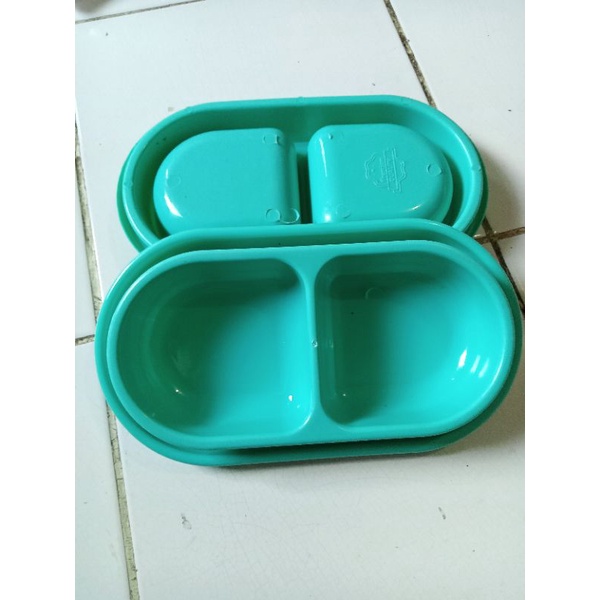tempat makan double bulat untuk wadah makanan kucing