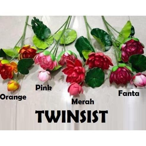 Bunga Teratai Plastik Artificial Palsu (BUNGA SAJA)/Bunga Hias Plastik