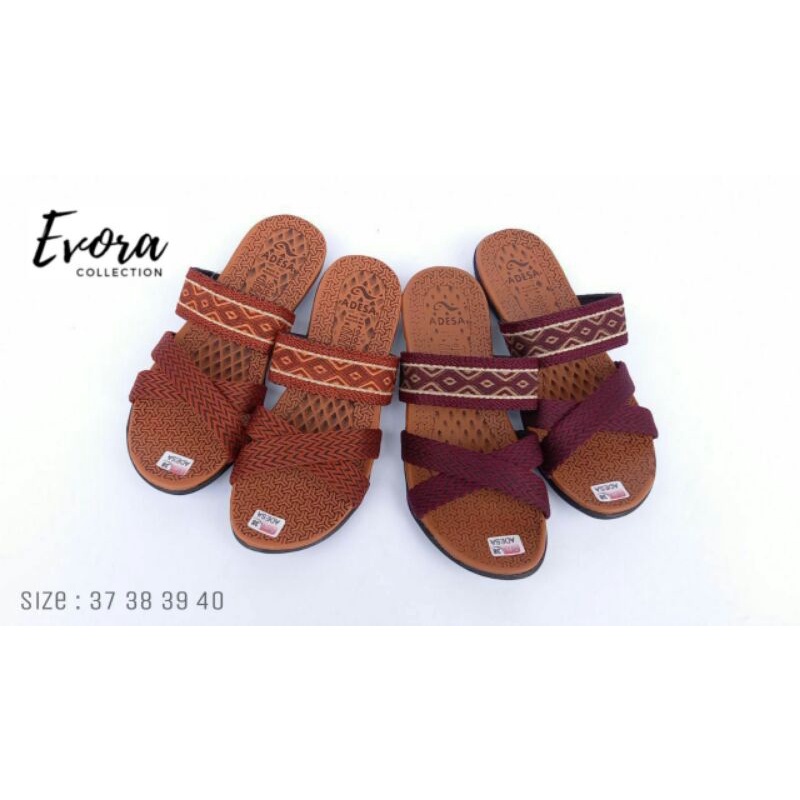 sandal turki ban rajut ori sandal teplek slip on wanita