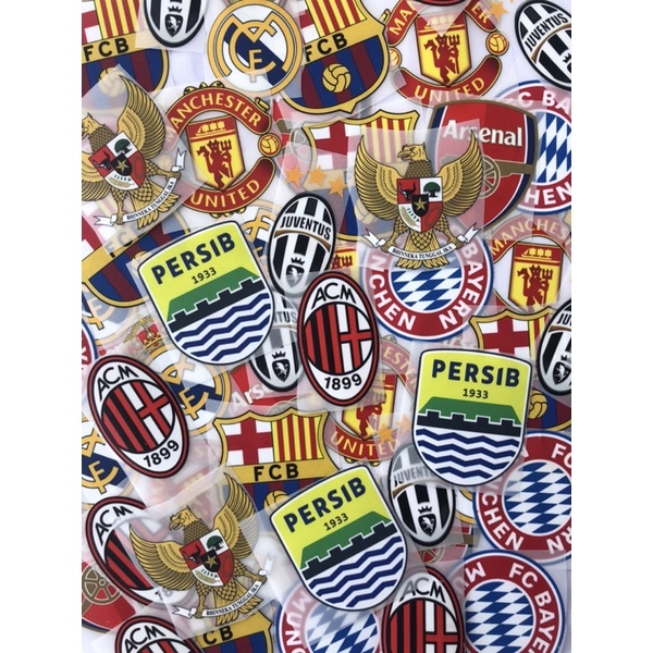 SABLON SETRIKA KLUB BOLA internasional club satuan berkualitas juventus arsenal menchester barcelona bayern real madrid dtf dtg polyflex plastisol