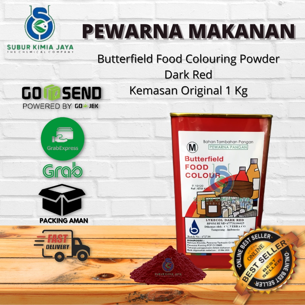 

Pewarna makanan Dark Red Butterfield 1 KG Premium