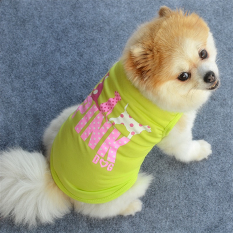 Rompi Anjing Bahan Katun Warna Pink