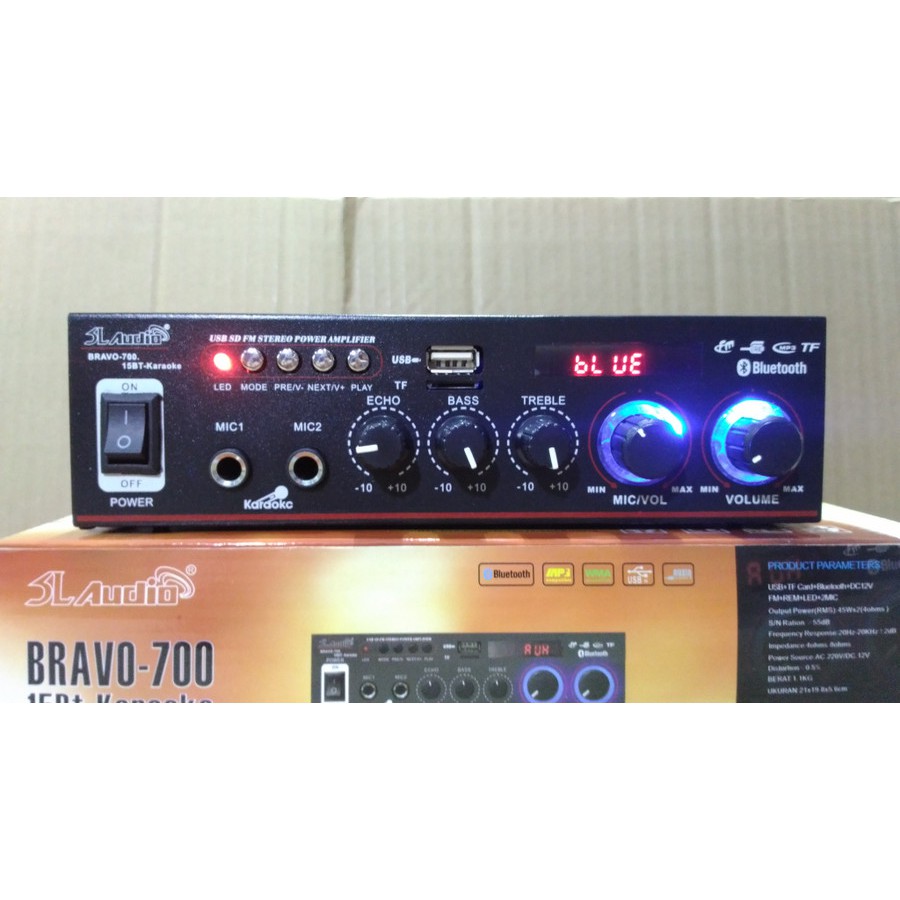 AMPLI MINI SLAUDIO BRAVO 700 V 15BT AMPLIFIER MOBIL