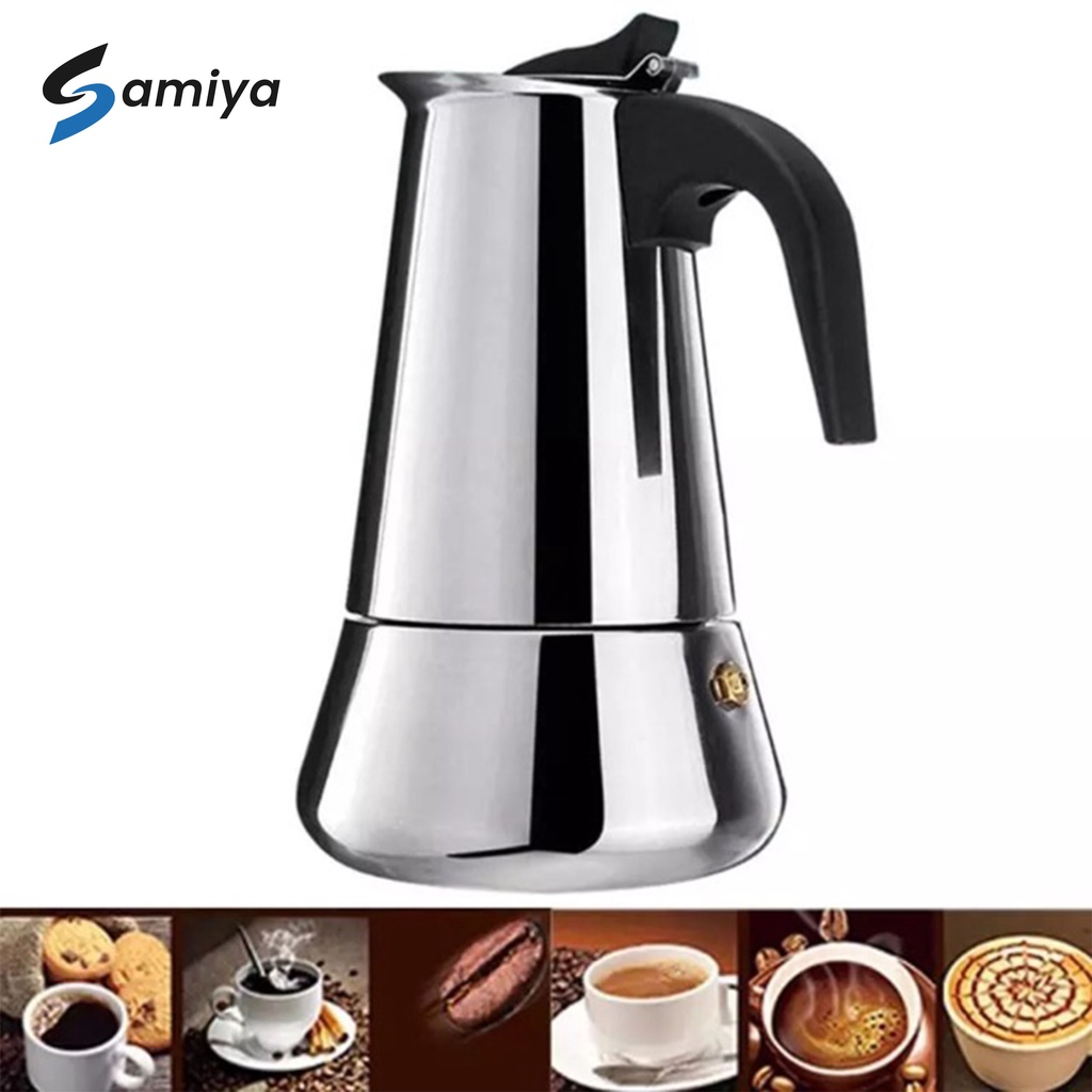 Espresso stainless maker / espresso maker stainless / teko kopi stainless / coffee pot stainless