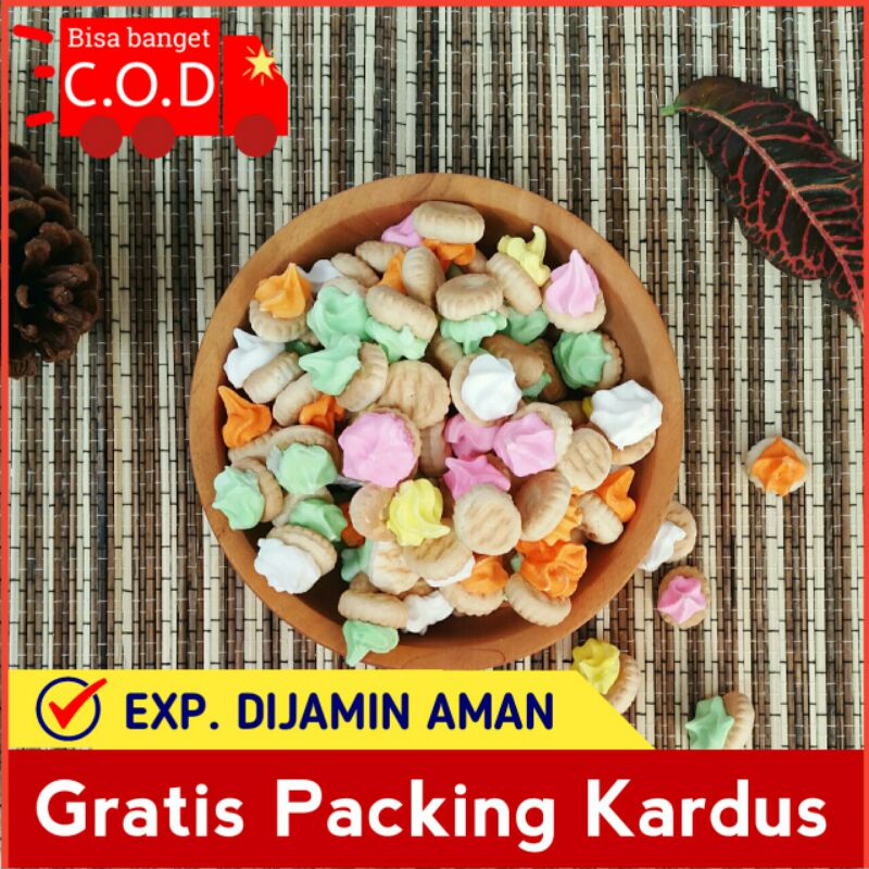 

LARIS BISKUIT GEM BUNGA 250 GRAM / ROTI KANCING / ROTI MAWAR / BISKUIT JADUL WARNA-WARNI