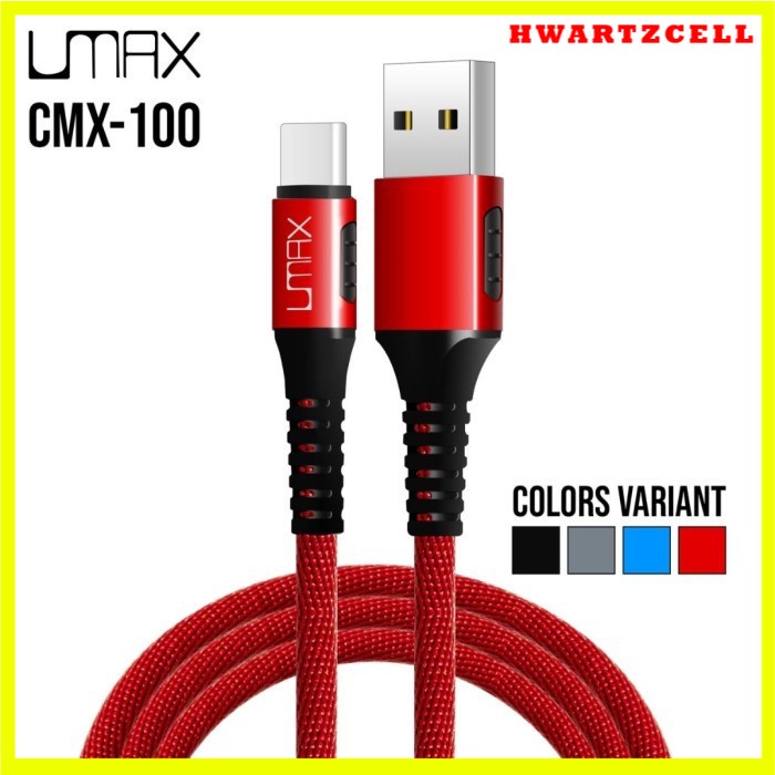 Kabel data UMAX CMX100 fast charging 2.4A micro Type C lightning