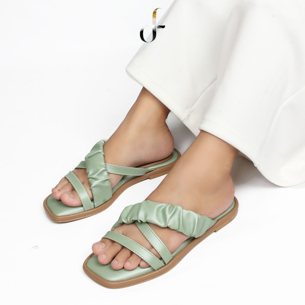 FARADELA Thalia Sandal Wanita Teplek Kedut Tali Premium F08-15.1