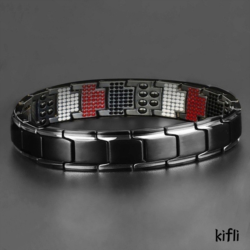 Fashion Pria Wanita,Adjustable,Gelang Magnetik,Kesehatan Energi Terapi Arthritis,Stainless Steel Terapi Magnet Gelang