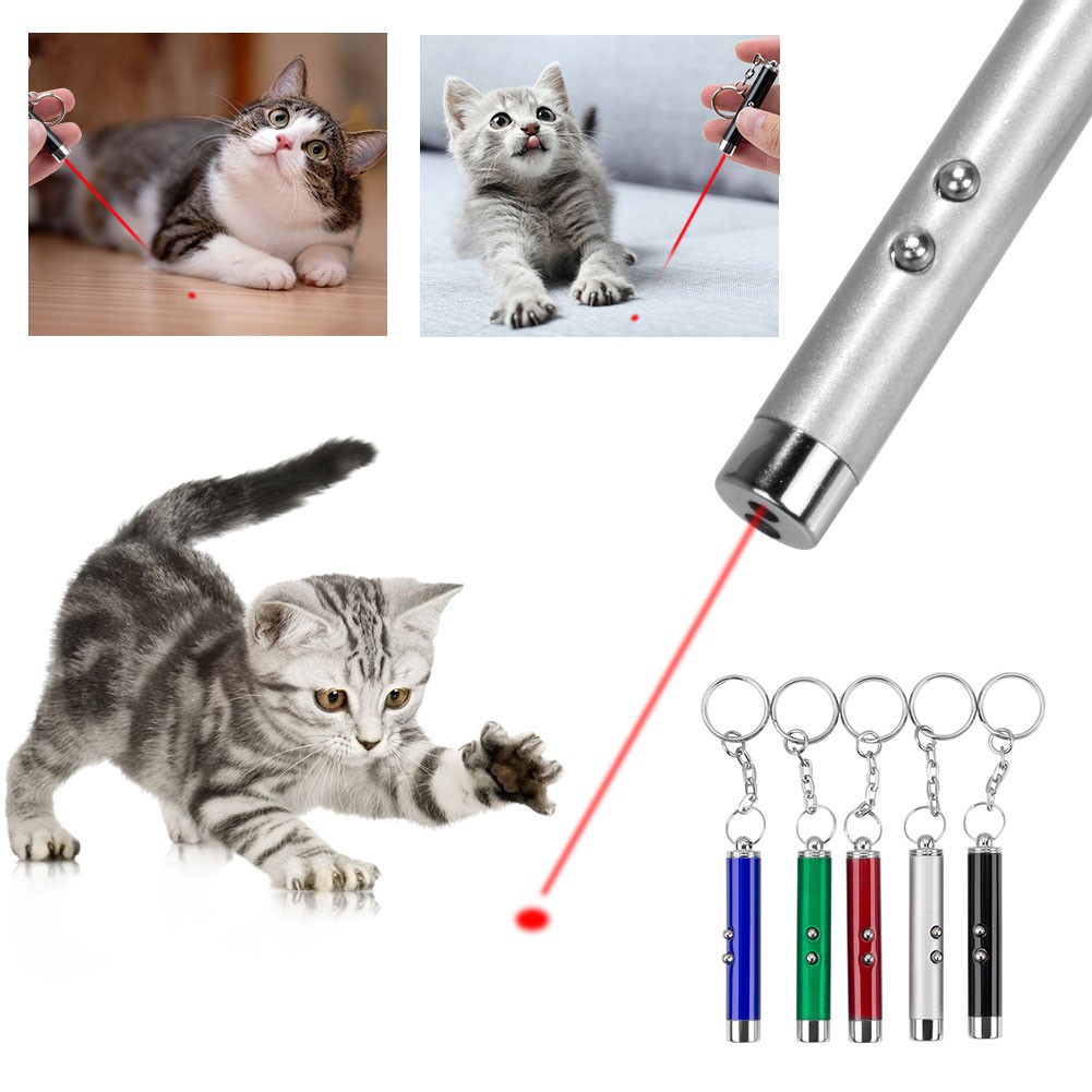 Mainan Interaktif Pena Laser Pointer Titik Merah LED Untuk Kucing