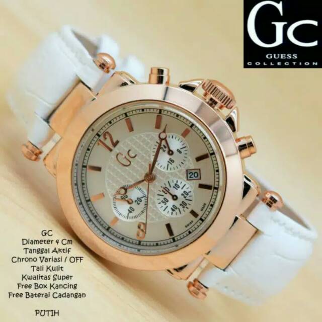 SALE  GC Guess Collection Jam Wanita Cantik / Jam Wanita Murah / Gc Date Kulit