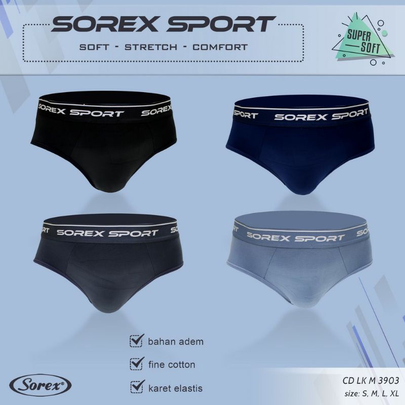 PAKET ISI 3PCS CELANA DALAM PRIA SOREXMAN M.3905.3903.