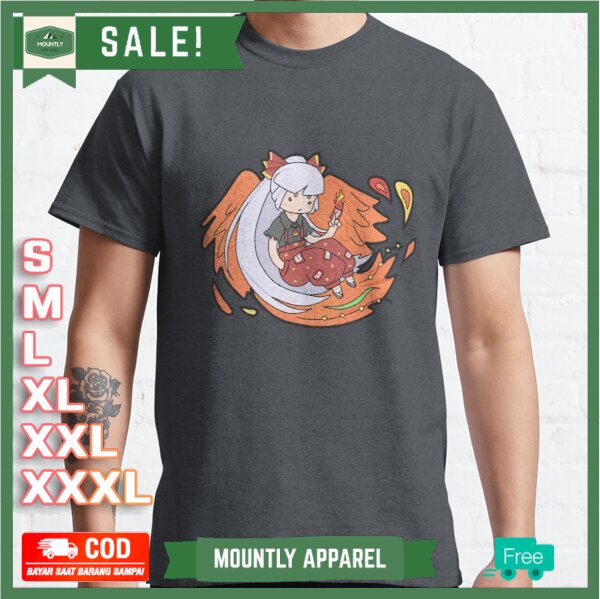 Kaos Baju Fujiwara Flames (Touhou Project) T-Shirt Premium