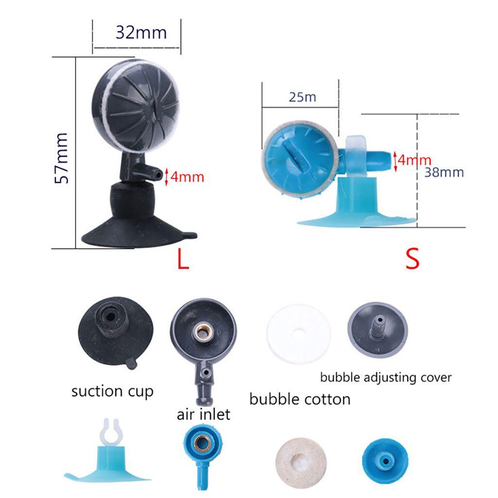 [Elegan] Kepala Oksigen Aquarium Mudah Membersihkan Tahan Lama Peningkatan Oksigen Yang Dapat Dilepas Dengan Suction Cup Air Pump Aksesoris Perlengkapan Akuarium