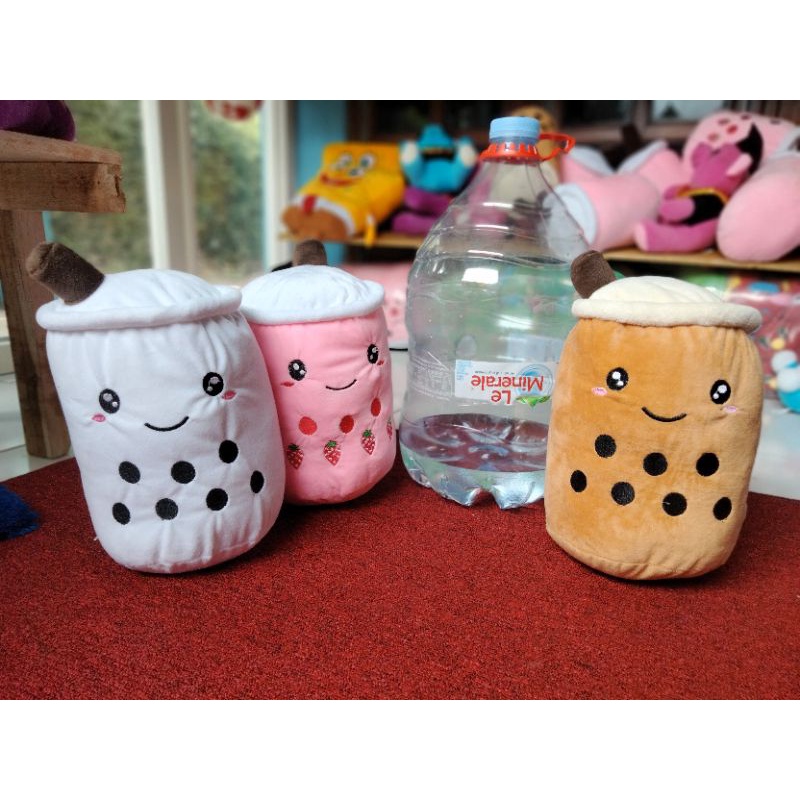 BOBA | BONEKA BOBA | BONEKA BOBA LED LAMPU | BONEKA SUGAR BROWN | BONEKA MURAH BANTAL BOBA
