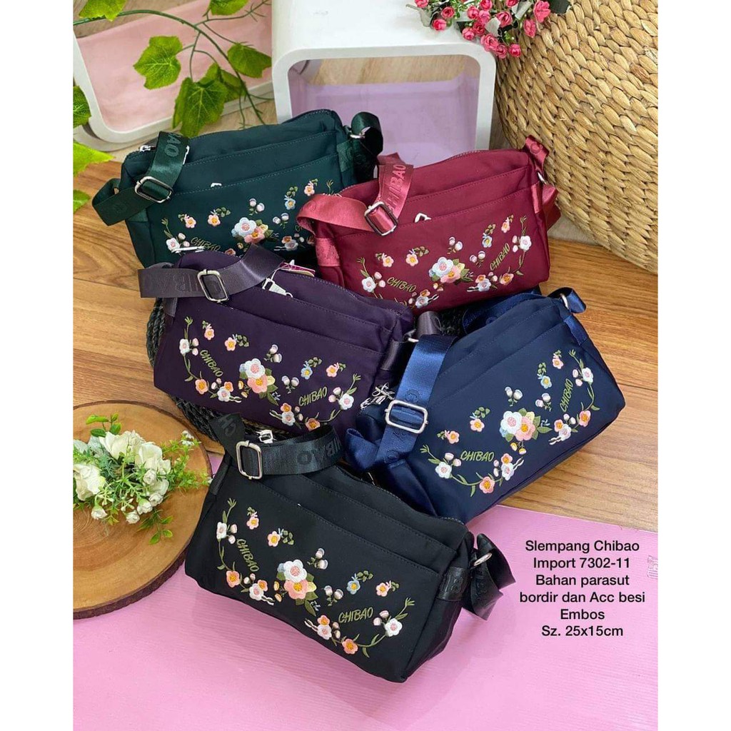 Chibao Slempang 7302-11 Motif Bunga. Tas Slempang Chibao Tas Slempang Wanita TERBARU BEST SELLER.