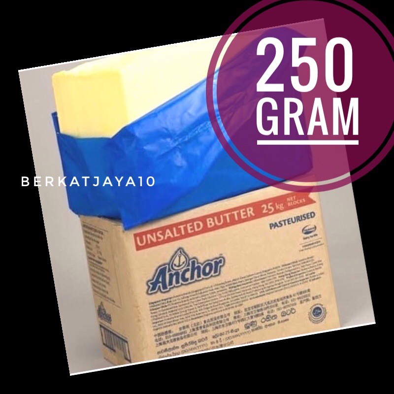 

Anchor Unsalted Butter Repack 250gr Mentega Tawar