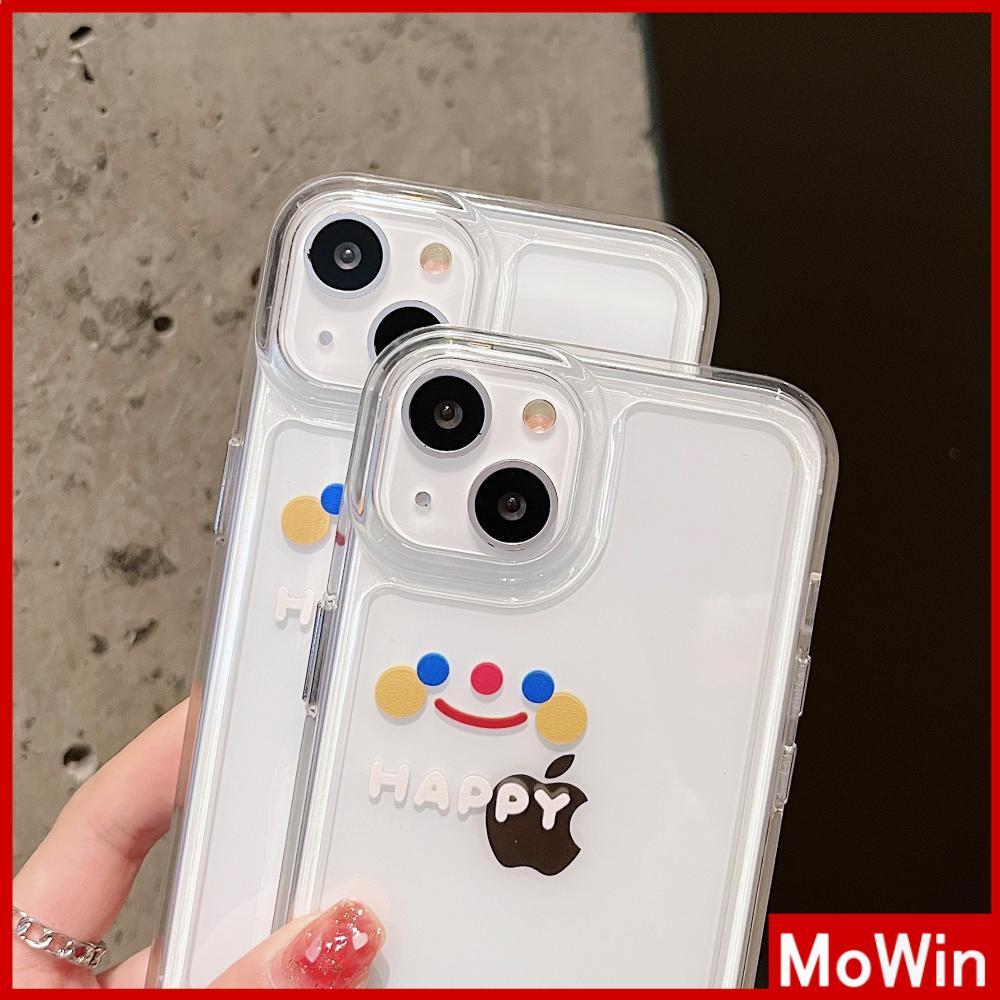 iPhone Case Clear Case Soft Thick TPU Shockproof Super Transparent Protection Camera Plating Button Cute Smiley Simple For iPhone 13 Pro Max iPhone 12 Pro Max iPhone 11 iPhone7Plus