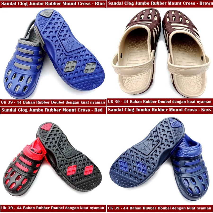 LLS sandal Jumbo Sepatu Pria Mount Cross Rubber