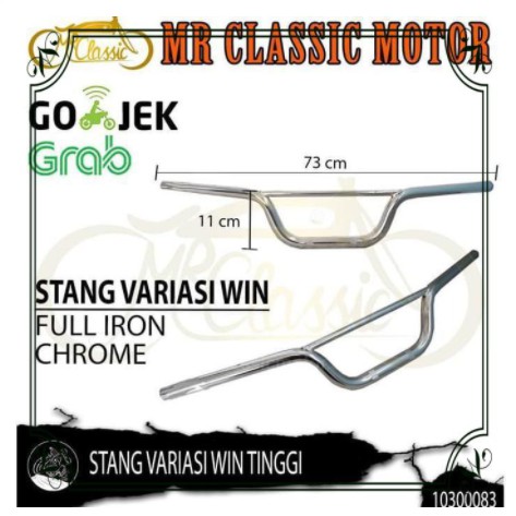 Jual Stang Motor Honda Win Full Crom Model Tril Bahan Tebal Mirip