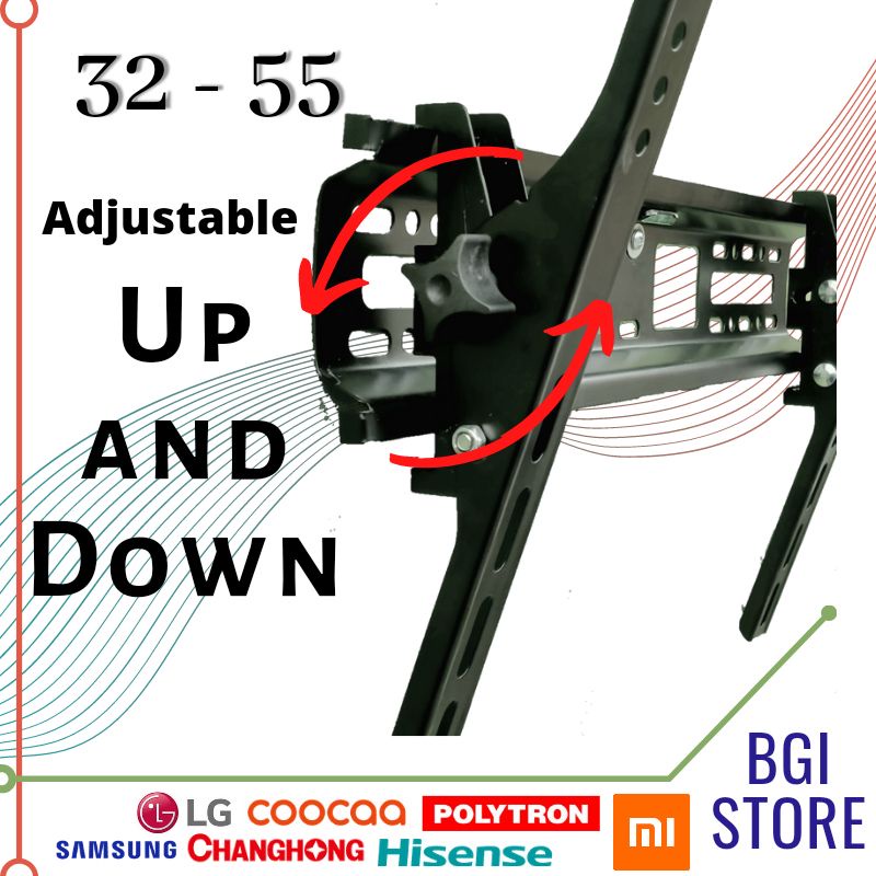 Bracket Tv 32 - 55 inch full set + waterpass dijamin kuat Garansi 100% ori uang kembali