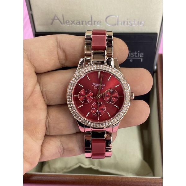 alexandre christie 2914bf merah rosegold wanita