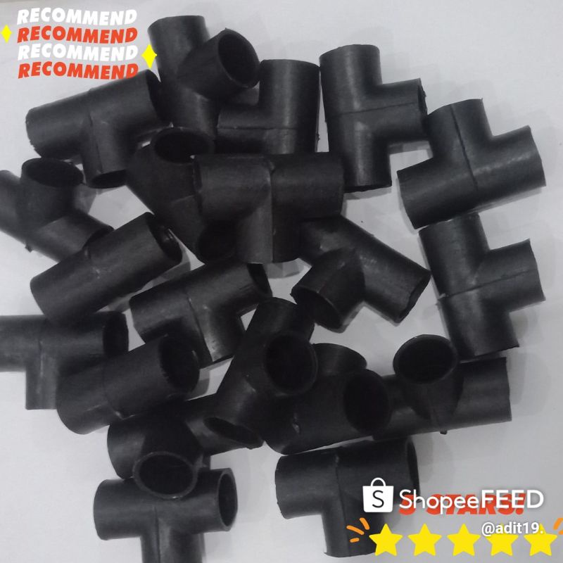 Tee Pipa Listrik 5/8 Hitam