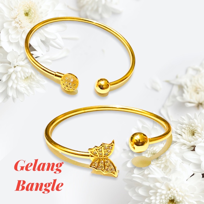 gelamg bangle untuk wanita//gelang lapis emas//gelang