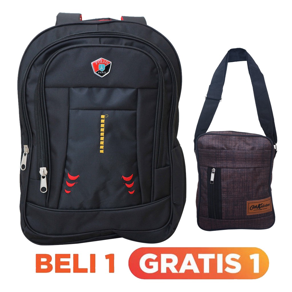 BELI 1 GRATIS 1 - TAS RANSEL RIPPPER TAS PUNGGUNG LAPTOP FREE SELEMPANG SIORUS KEREN TAS GADGET IPAD