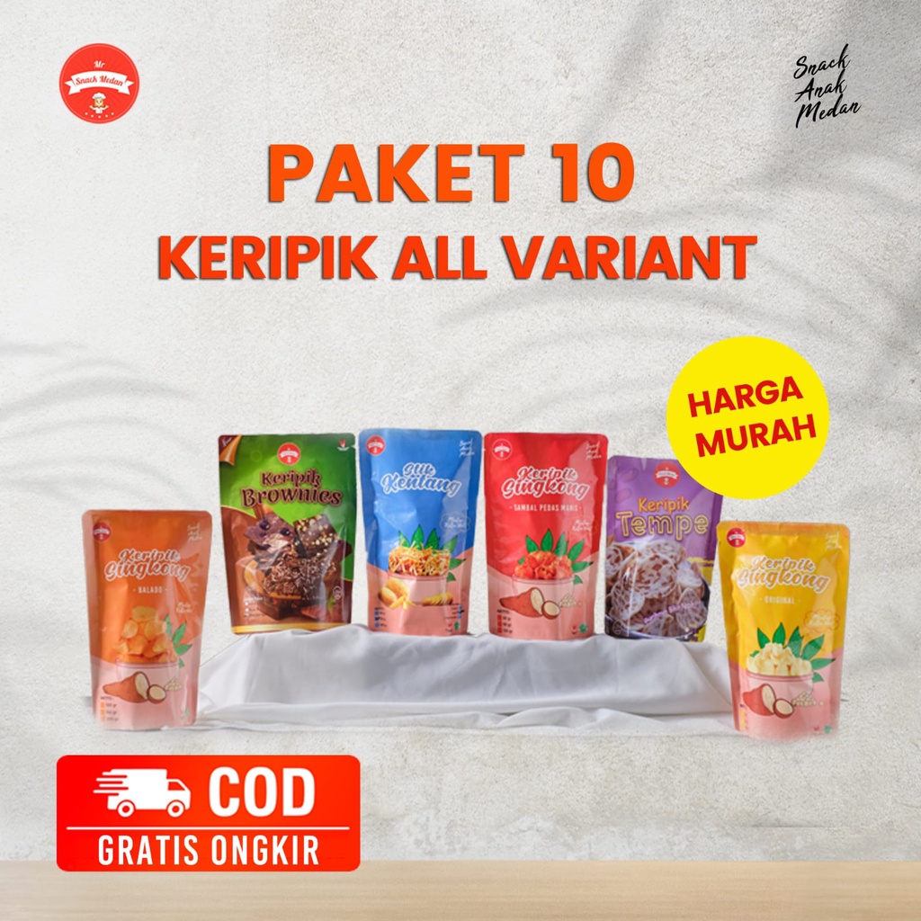 

Paket 10 Keripik All Variant Premium