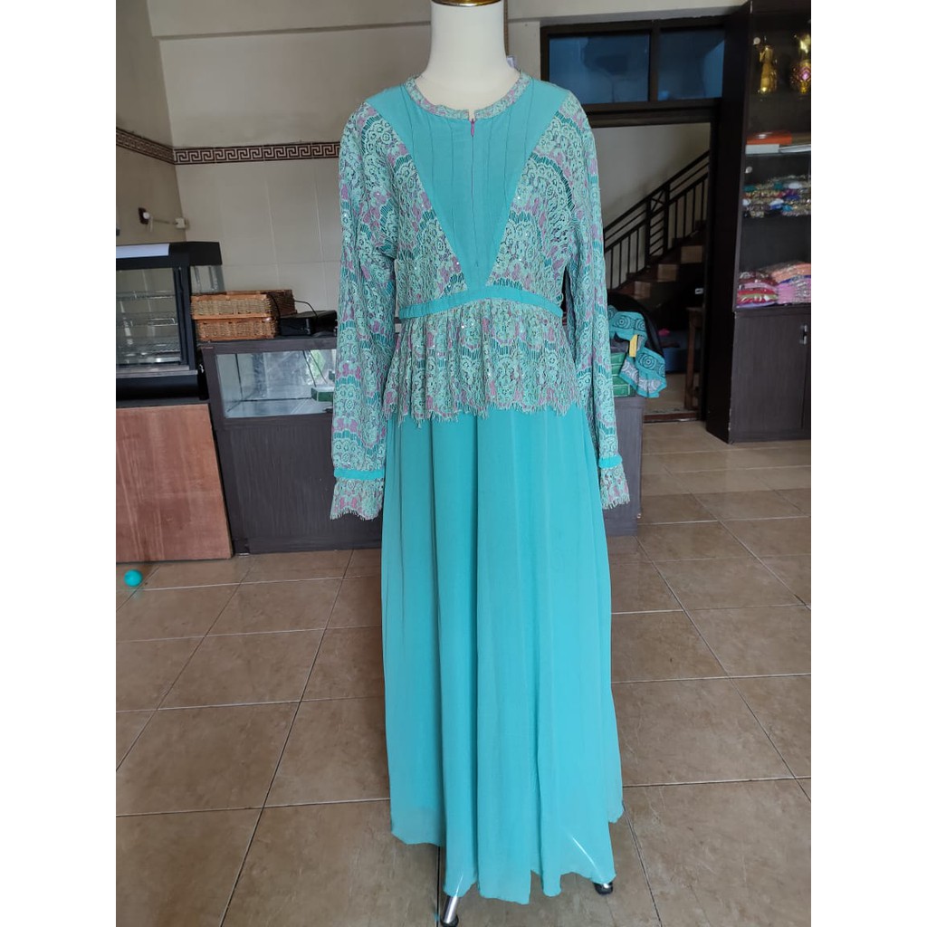 Gamis Pesta Brukat. Gamis Pesta Jumbo Busui