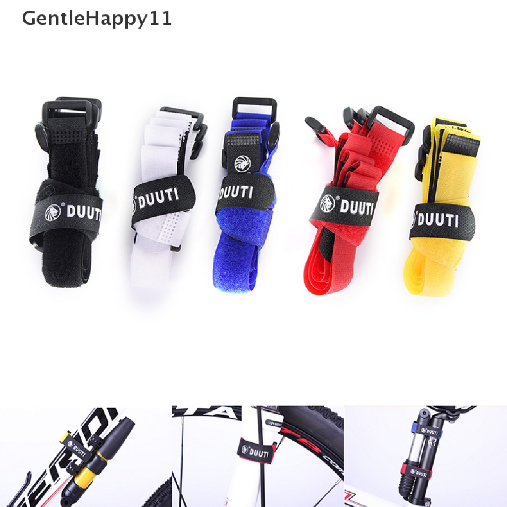 Gentlehappy 1pc Back To Back Nylon Strap 25cm Sepeda Sepeda Pompa Holder Ties Fixed Senter Bandages