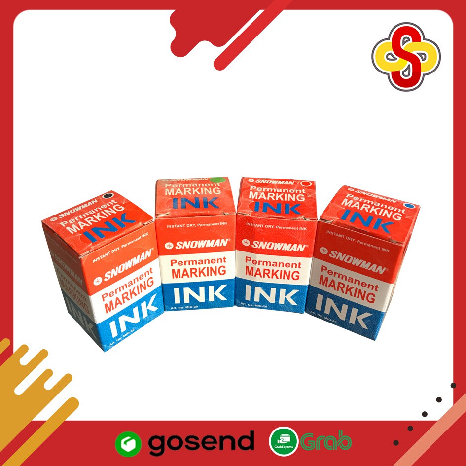 Refill Tinta Spidol Permanent Marker Snowman G-12