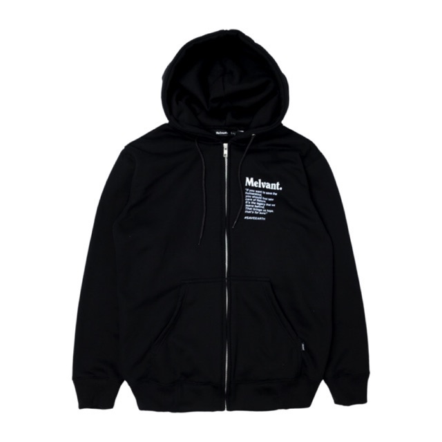 MZH DOMAG BLACK - JAKET ZIPPER HOODIE