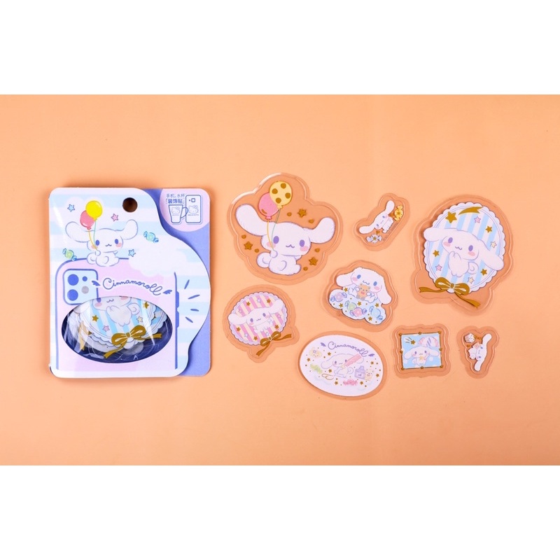 Sticker Pack Aesthetic Original Sanrio PVC Hello Kitty Little Twin Star Melody Cinnamonroll Badtz Maru